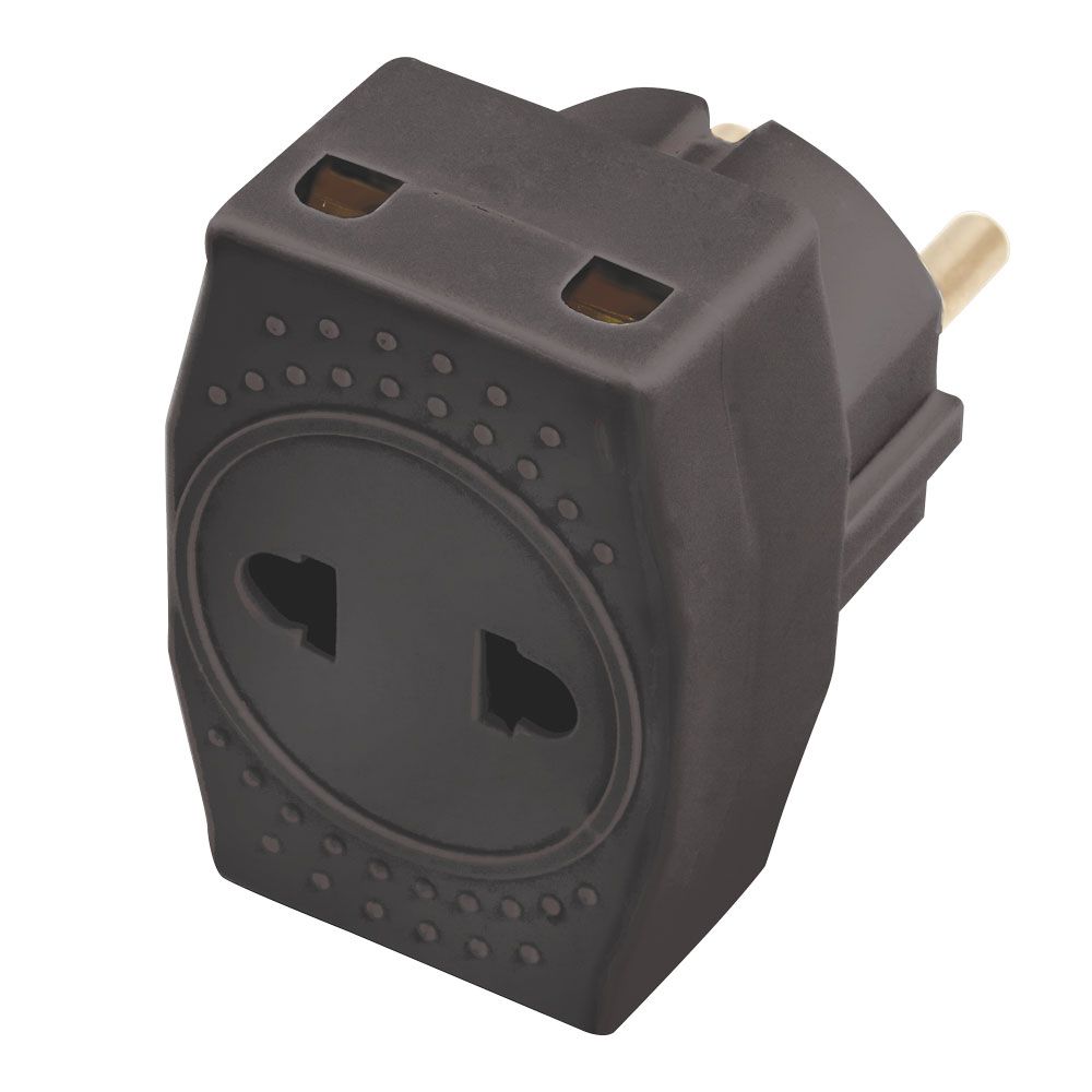 ADAPTOR EU USA 3 LOC NEGRU 2P 250V 10A ADP10