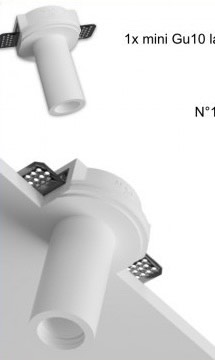 Spot incastrat rotund gips 45x100mm Gu10 Italia