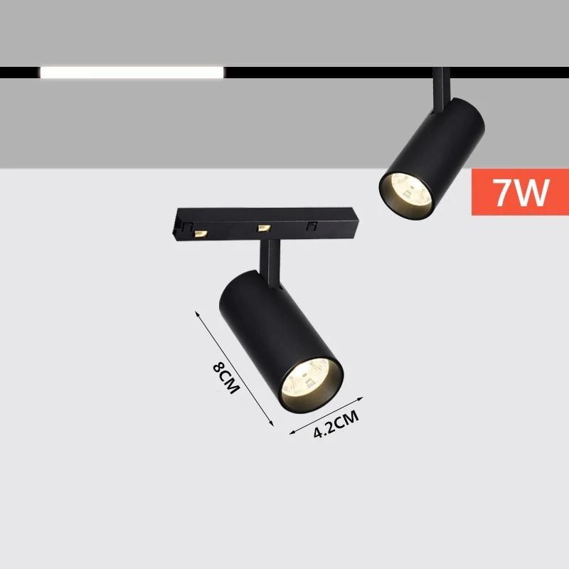 PROIECTOR LED MAGNETIC 7W 700LM 4000K 48V CHIP OSRAM CRI90 NEGRU MONDO LUCE