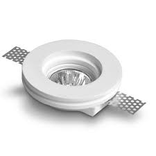 Spot din Gips, Incastrat, (Pentru Rigips de 9mm), Dulie GU10 Inclusa, Fara Bec, Rotund, Ø10x3cm, ( Inaltimea Necesara Pentru Montare in Tavan 8cm), Italia