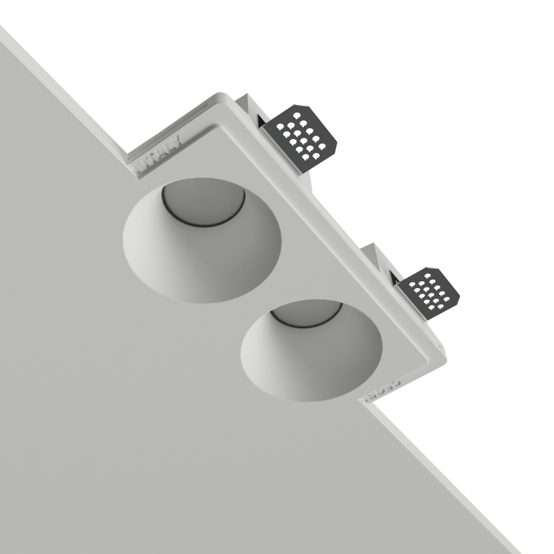 Spot incastrat din gips ceramic 2xgu10 dublu rotund Italia