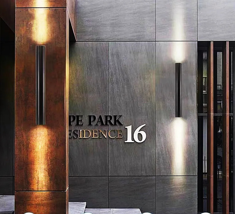 APLICA SPOT LED EXT 10W 3000K 60CM 1000LM  IP65 NEGRU