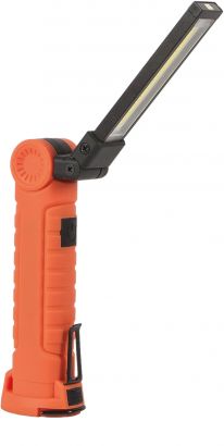 Lampa LED de Lucru Reincarcabila, Fanton, Baza Magnetica, Carlig pentru agatare, Pliabila 360°, IP44, 3W, A++, 170/30 lm, 2 surse de lumina, 2 Culori Rosie/ Alba, Intensitate reglabila, Negru /Orange