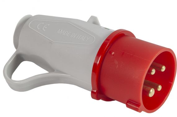 Fisa Portabila Industriala, 3P+N+E, 16A, 400V, 6h, IP44, Fixarea cablului cu suruburi, Culoare Rosie, Fanton