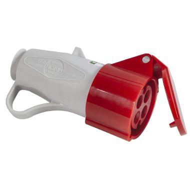 Priza Portabila Industriala, 3P+E, 16A, 380-415V, 6h, IP44, Cablarea prin suruburi, Culoarea Gri / Rosu, Fanton Italia