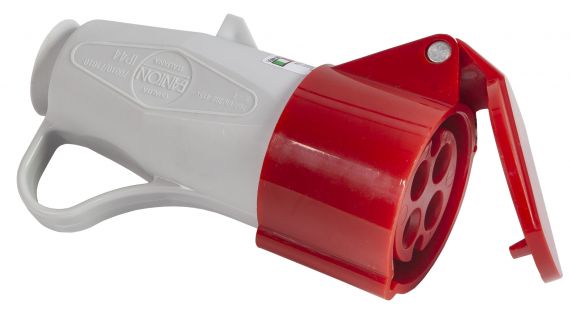 Priza Portabila Industriala, 3P+N+E, 16A, 380-415V, 6h, IP44, Cablarea prin suruburi, Culoarea Gri / Rosu, Fanton Italia