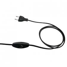 CABLU FISA+INTRERUPATOR 10A 230V 1,5M NEGRU