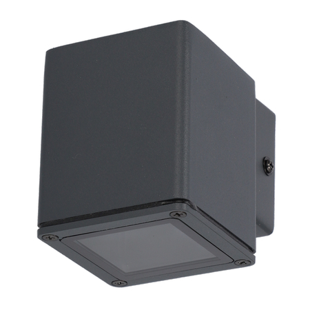 CORP DE ILUMINAT FATADA GU10 PATRAT GRAFIT GRI IP44 GARDEN LINE 100X73X90mm