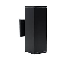 CORP ILUMINAT  FATADA 2XGU10 IP44 NEGRU PATRAT GARDEN LINE 265X90X90X152