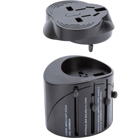 Adaptor Universal Pentru Prize, De Calatorie, AC100-240V, 50-60Hz, Inclusa Protectie cu Siguranta 2, 5A, Negru, Fanton