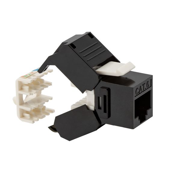 Conector modul Keystone Jack Cat.6, 180°, UTP (neecranat), Autosertizare (toolless), 250Mhz, Negru, Fanton