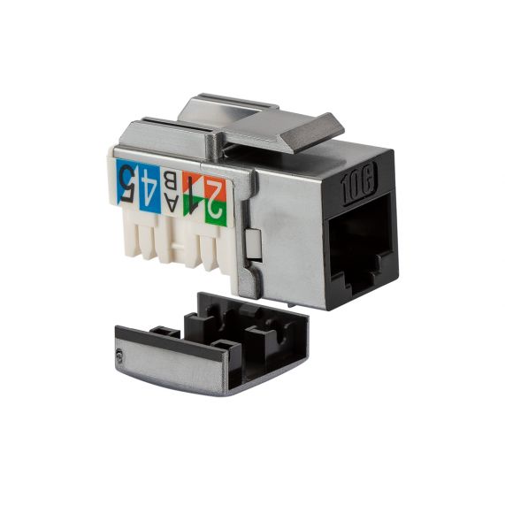 Conector modul Keystone Jack Cat.6A, 180°, UTP (neecranat), 500Mhz, Negru, Fanton