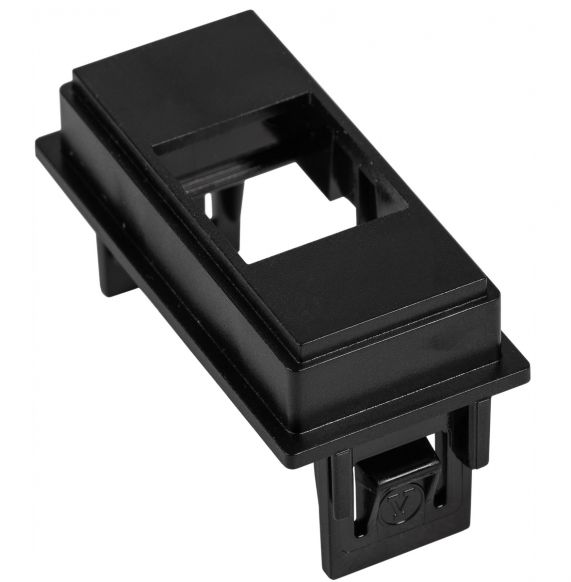 Adaptor spatiu modul Keystone RJ45 Compatibil cu BTICINO LIVING NOW, Plastic, Negru, Fanton