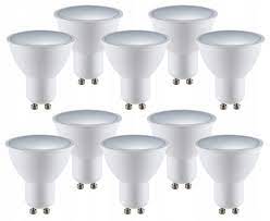 Bec led set 10 buc gu10 4000k  7.5w 700lm 120grade