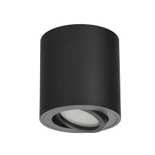 Spot, Plafoniera LED, Cilindric, Negru, Aplicat, 1Dulie x GU10 Inclusa, (Fara Bec), Lumina Directionabila, Ø80x82mm, IP20