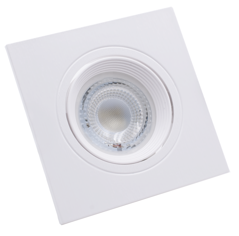 Spot incastrat klik Spirale patrat alb orientabil plastic Ip20 Gu10 Italia