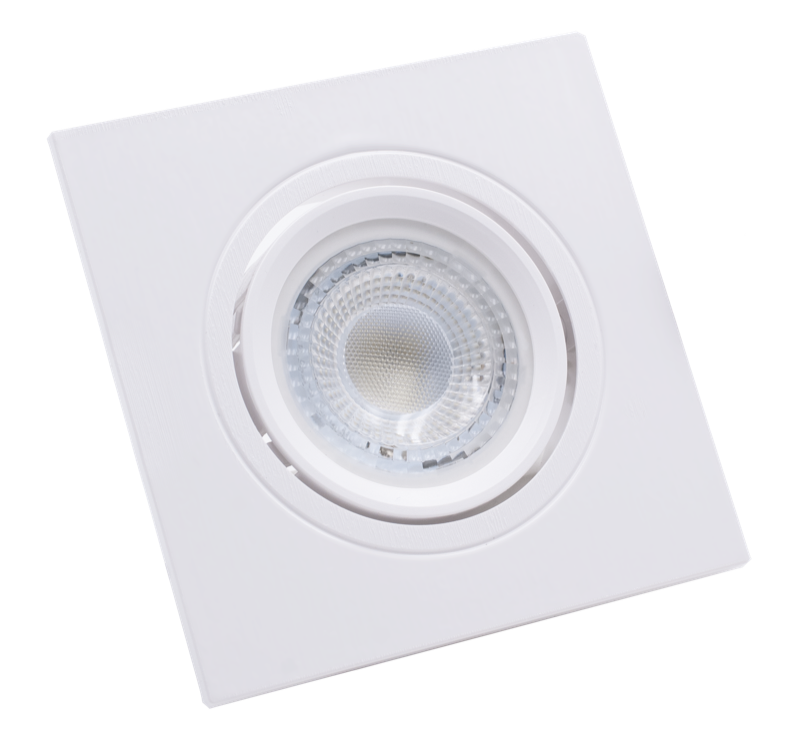 Spot incastrat klik Superfice patrat alb orientabil plastic Ip20 Gu10 Italia