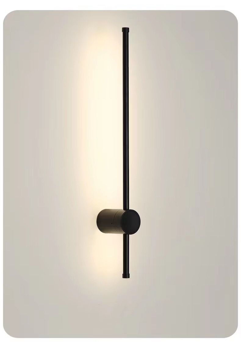 Aplica led pe perete 60cm bra 3 culori 3000/4000/6500k negru