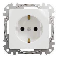 SDD111021 Priza cu obturator Schneider-Electric sedna 2P+T 16A 250V alb
