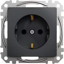 SDD114021 Priza cu obturator Schneider-Electric  sedna 2P+T 16 A 250 V negru