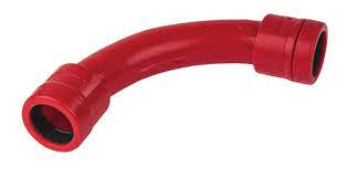 Cot 90° Tub Rigid Ø20 mm, Pentru Instalatii Electrice Antiincendiu, IP67, Rosu, Elettrocanali