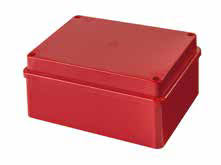 EC410C5CR CUTIE DISTR. IMPERMIABILA IP56 EXT 650 GR 190X140X70MM ROSIE ANTIINCENDIU FARA GAURI