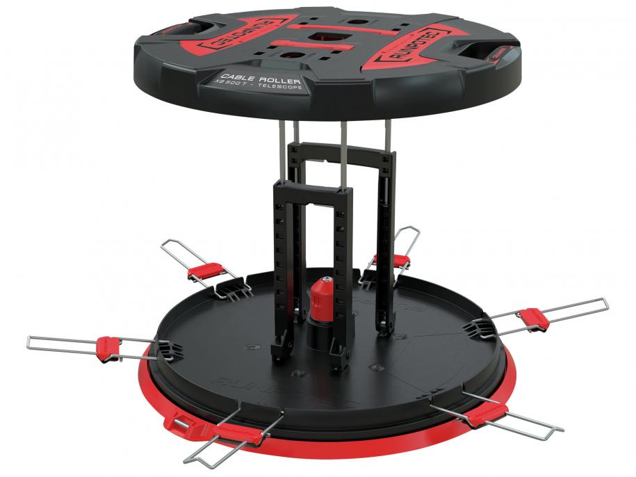 10187 Derulator de cabluri si tub gofrat telescopica XB 500 T 530 x 530 x 150 mm RUNPOTEC